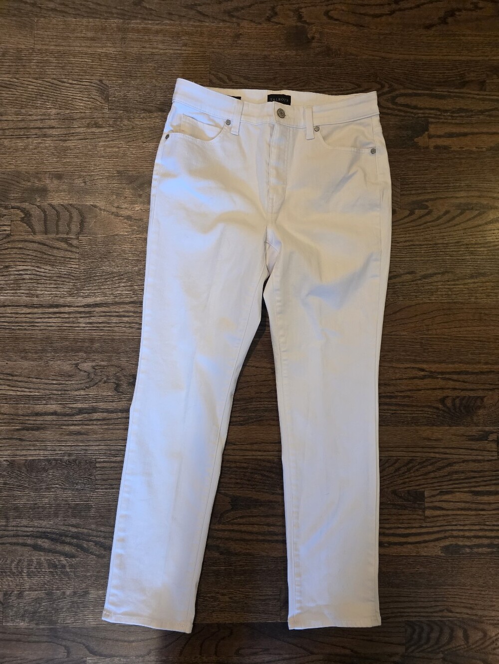 Talbots Women's White Straight Leg Jean Size 6P